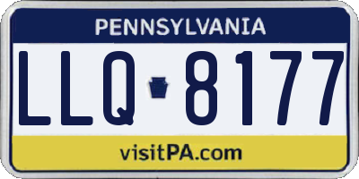 PA license plate LLQ8177