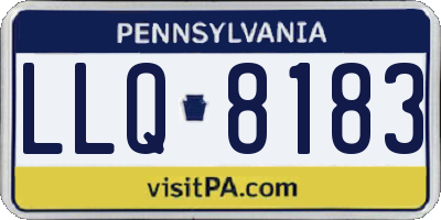 PA license plate LLQ8183