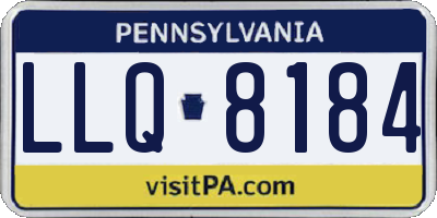 PA license plate LLQ8184