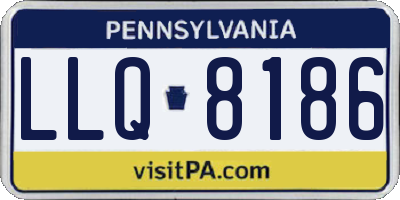PA license plate LLQ8186
