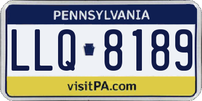 PA license plate LLQ8189