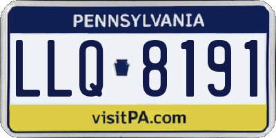 PA license plate LLQ8191