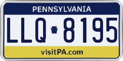 PA license plate LLQ8195