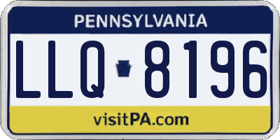 PA license plate LLQ8196