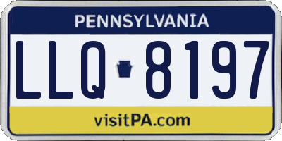 PA license plate LLQ8197