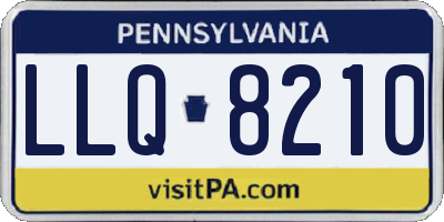 PA license plate LLQ8210
