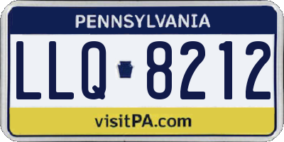 PA license plate LLQ8212
