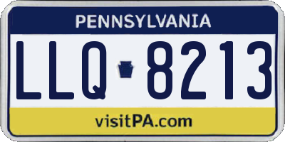 PA license plate LLQ8213