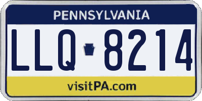 PA license plate LLQ8214