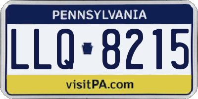PA license plate LLQ8215