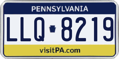 PA license plate LLQ8219