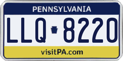 PA license plate LLQ8220
