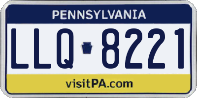 PA license plate LLQ8221