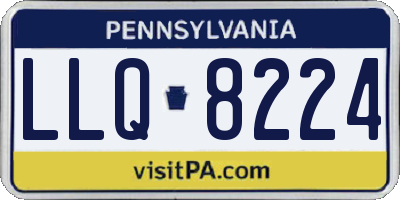 PA license plate LLQ8224