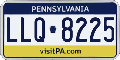 PA license plate LLQ8225
