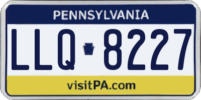 PA license plate LLQ8227