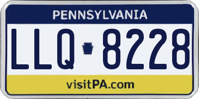 PA license plate LLQ8228