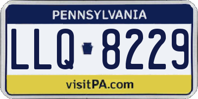 PA license plate LLQ8229