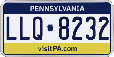 PA license plate LLQ8232