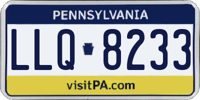 PA license plate LLQ8233