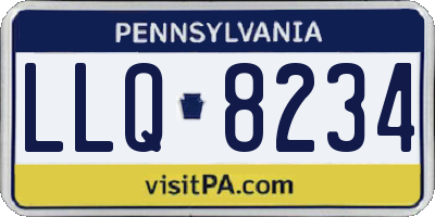 PA license plate LLQ8234