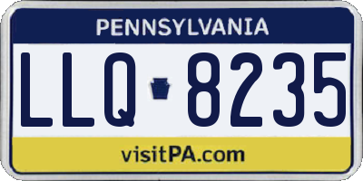 PA license plate LLQ8235