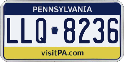 PA license plate LLQ8236