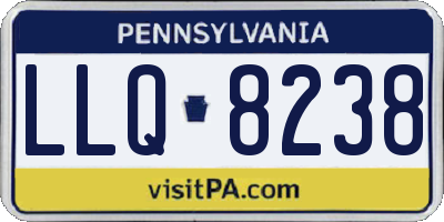 PA license plate LLQ8238