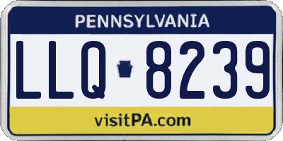 PA license plate LLQ8239