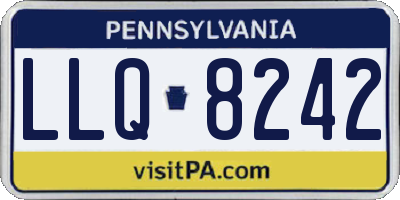 PA license plate LLQ8242