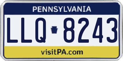 PA license plate LLQ8243