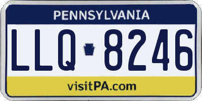 PA license plate LLQ8246