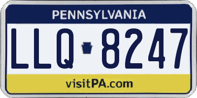 PA license plate LLQ8247