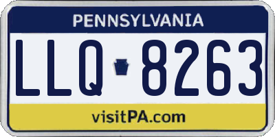 PA license plate LLQ8263