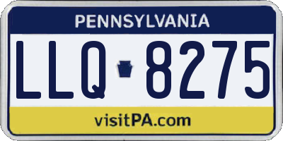 PA license plate LLQ8275