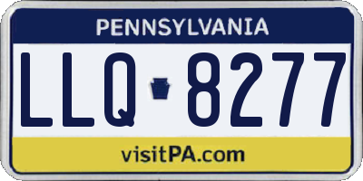 PA license plate LLQ8277