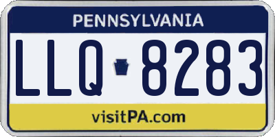 PA license plate LLQ8283