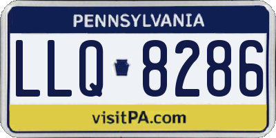 PA license plate LLQ8286