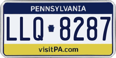 PA license plate LLQ8287