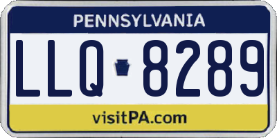 PA license plate LLQ8289