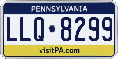 PA license plate LLQ8299