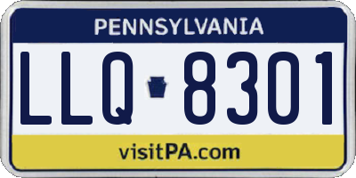 PA license plate LLQ8301