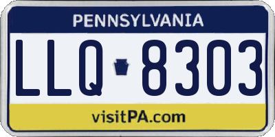 PA license plate LLQ8303
