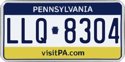 PA license plate LLQ8304