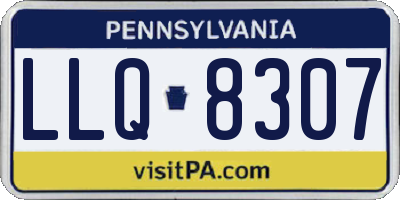 PA license plate LLQ8307