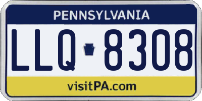 PA license plate LLQ8308