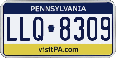 PA license plate LLQ8309