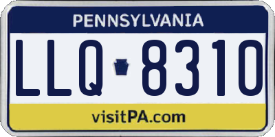 PA license plate LLQ8310