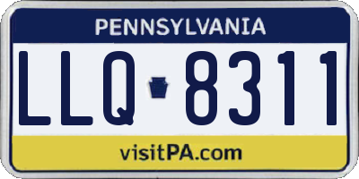 PA license plate LLQ8311