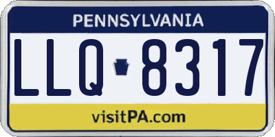 PA license plate LLQ8317
